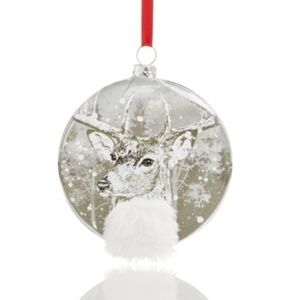 Holiday Lane "2018" Silver Disc Ornament, NWT